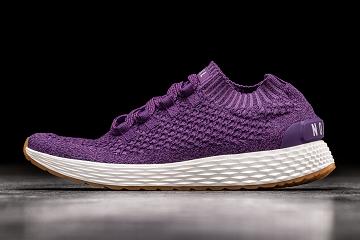 Men's Nobull Royal Knit Running Shoes Purple | SG D1987F